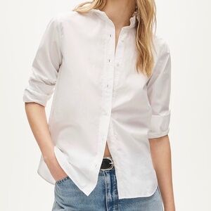 Jules ruffle-collar shirt in cotton poplin